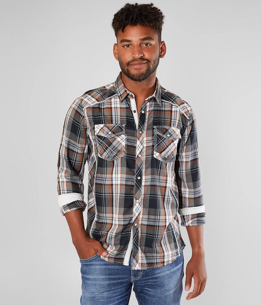 BKE Plaid Athletic Shirt front view