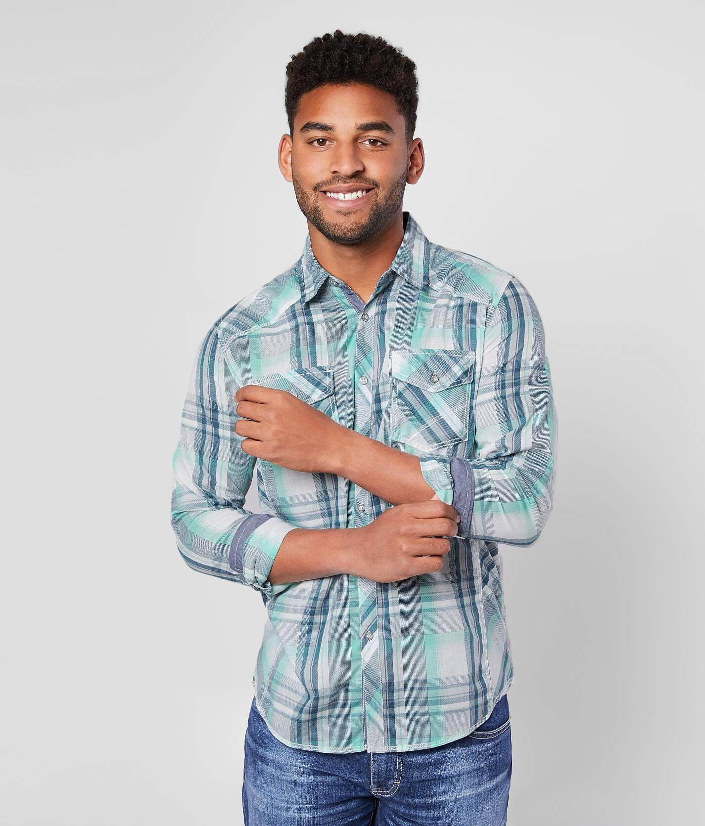 mint plaid shirt