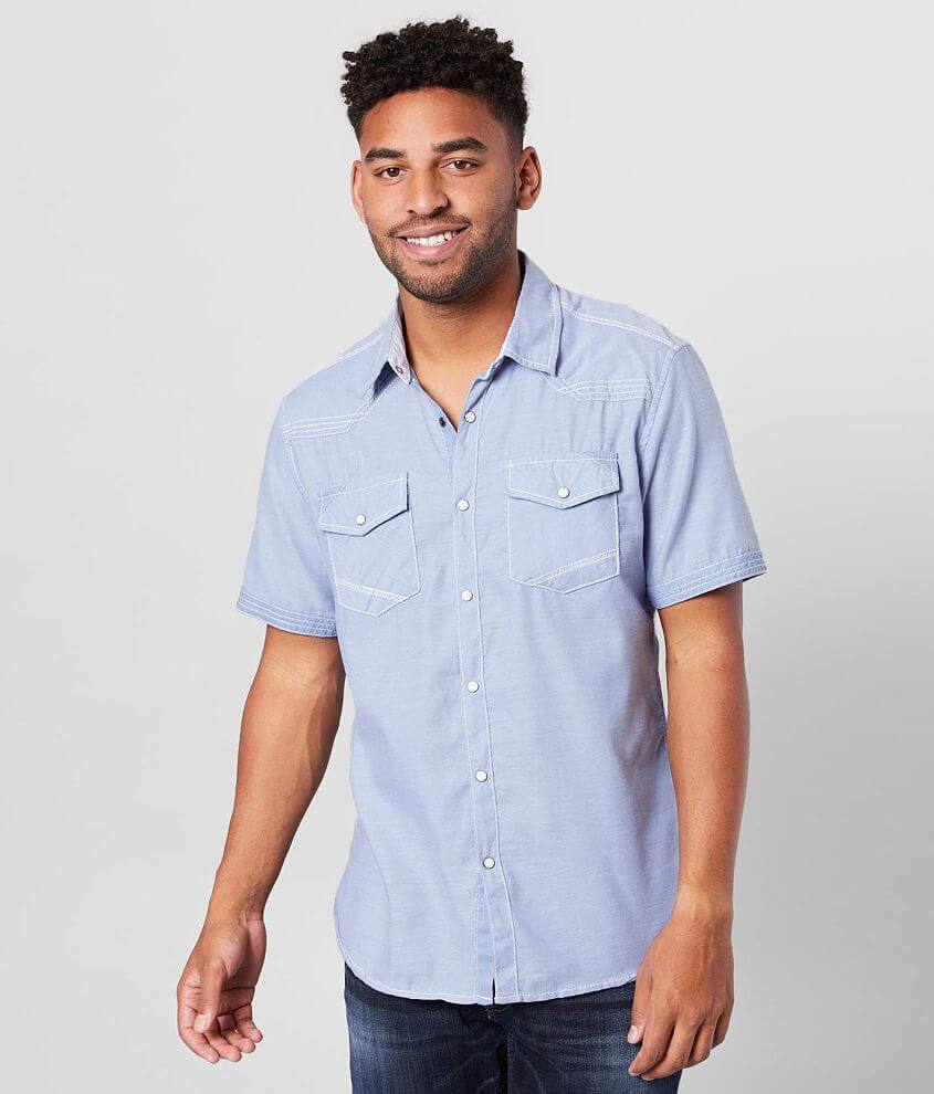 BKE Solid Athletic Shirt - Men's Shirts in Light Blue White | Buckle