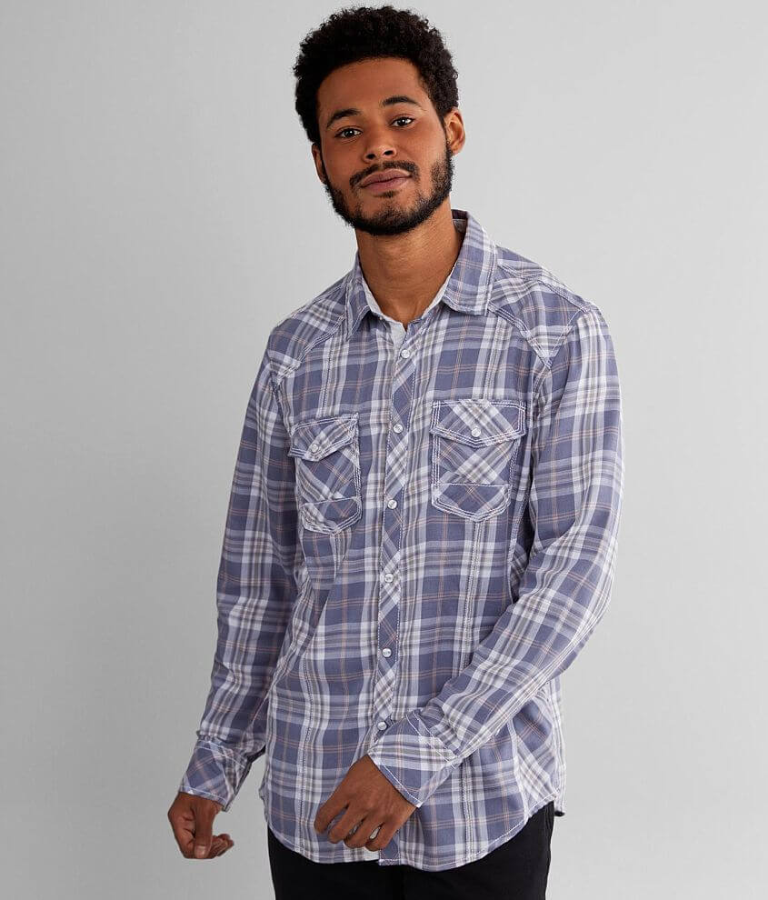 BKE Plaid Athletic Shirt front view