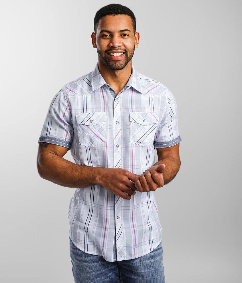 BKE Plaid Athletic Shirt front view