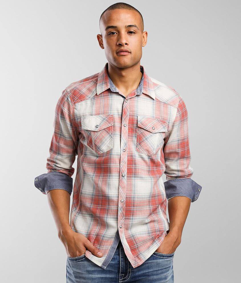 BKE Plaid Standard Shirt front view