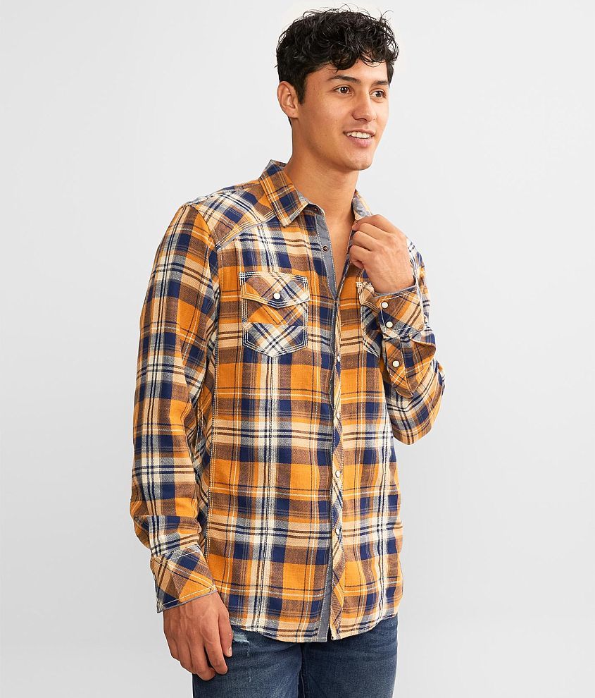 BKE Plaid Athletic Shirt front view