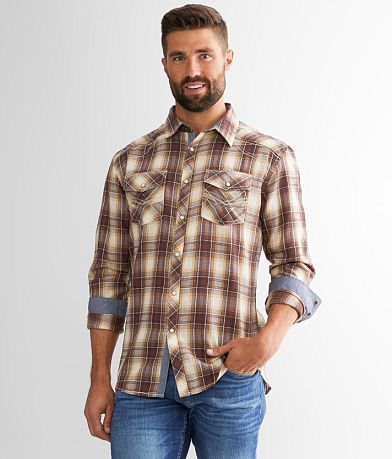 BKE Plaid Athletic Shirt front view