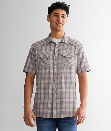 BKE Plaid Athletic Shirt front view