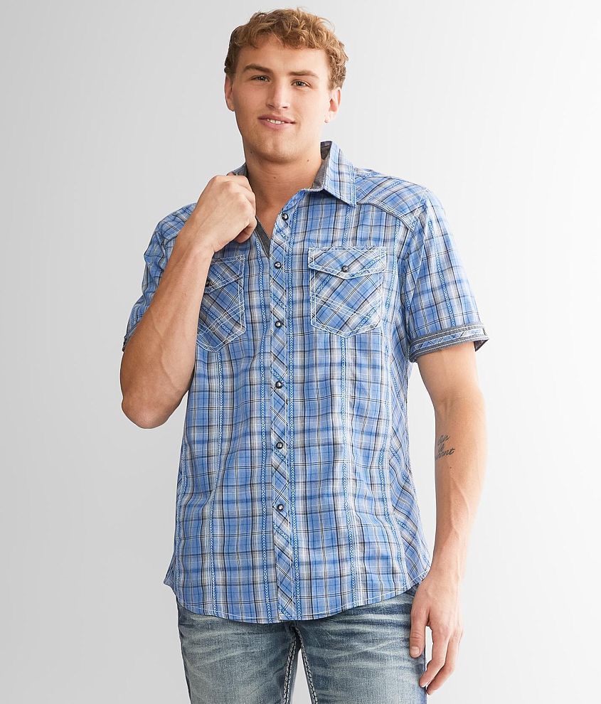 BKE Plaid Athletic Shirt front view