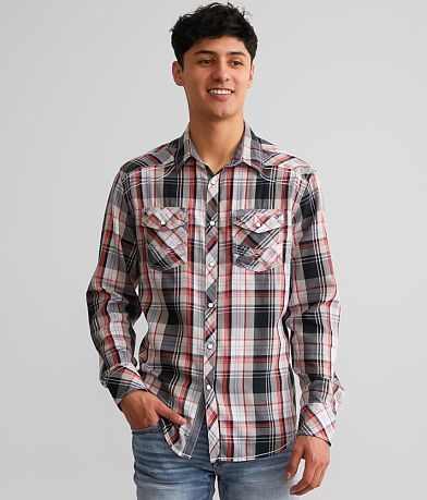 BKE Plaid Athletic Shirt front view
