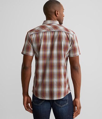 BKE Plaid Standard Shirt back view