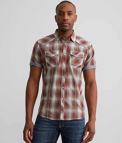 BKE Plaid Standard Shirt full left side view