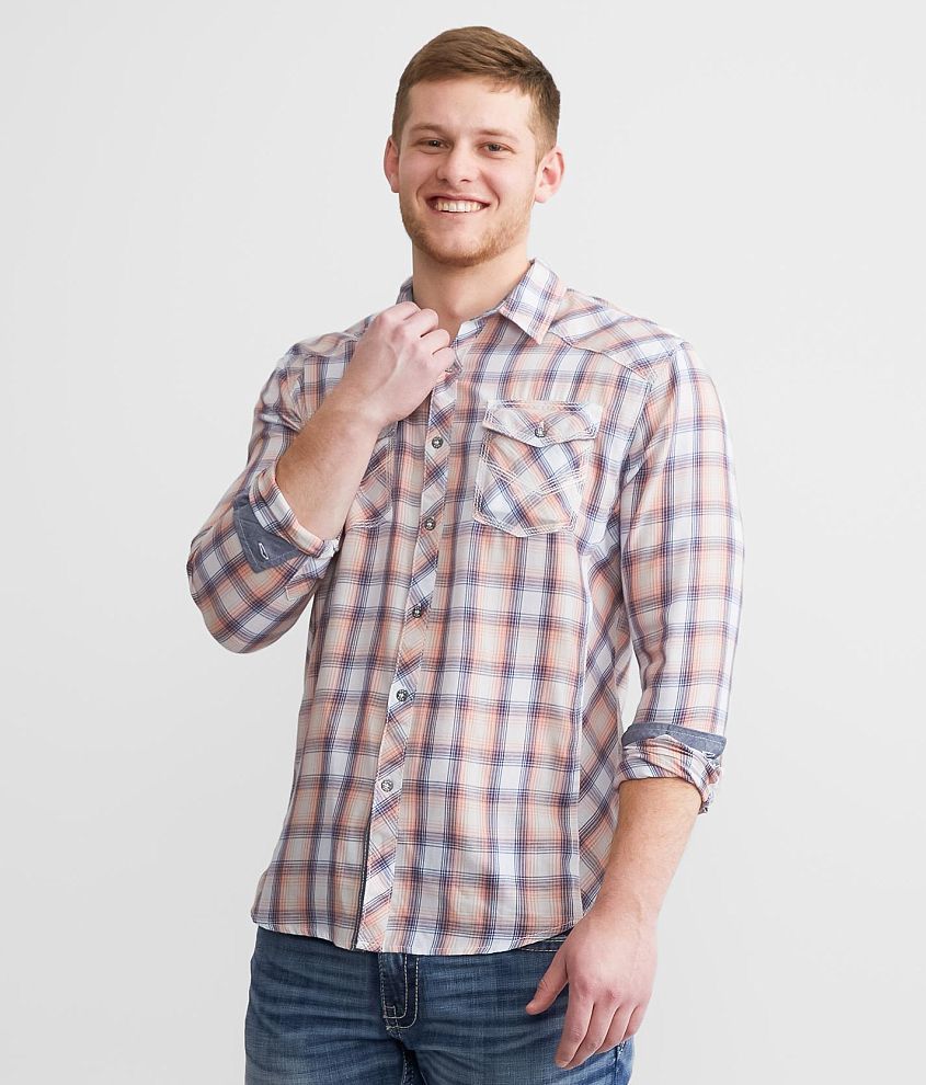 BKE Plaid Athletic Shirt front view