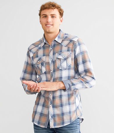BKE Plaid Athletic Shirt front view