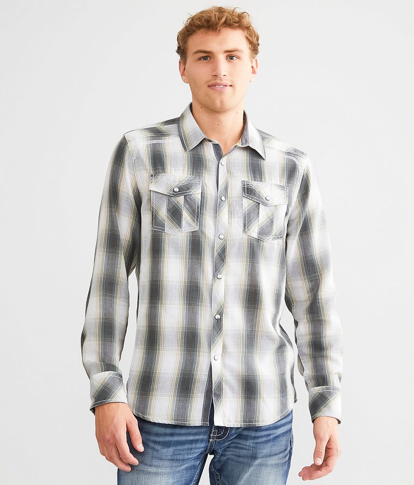 BKE Plaid Standard Shirt front view