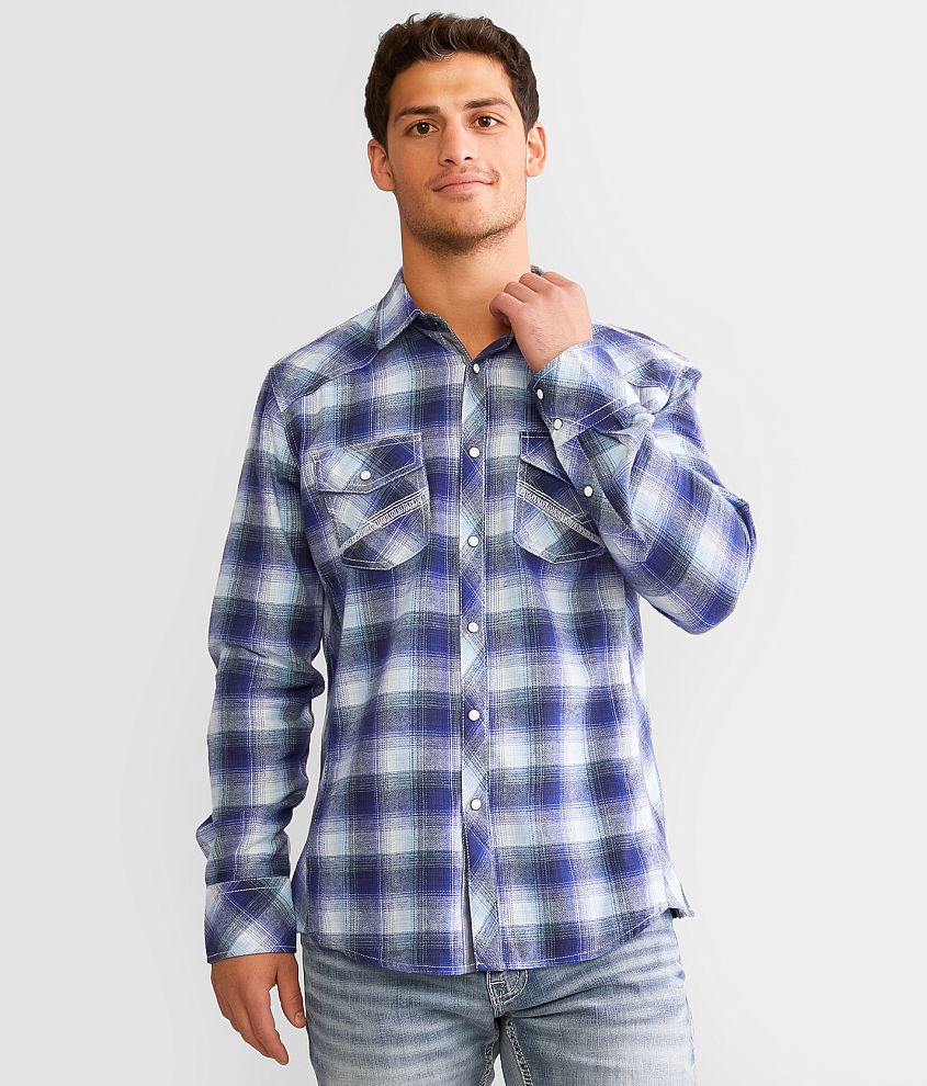 BKE Plaid Athletic Shirt front view