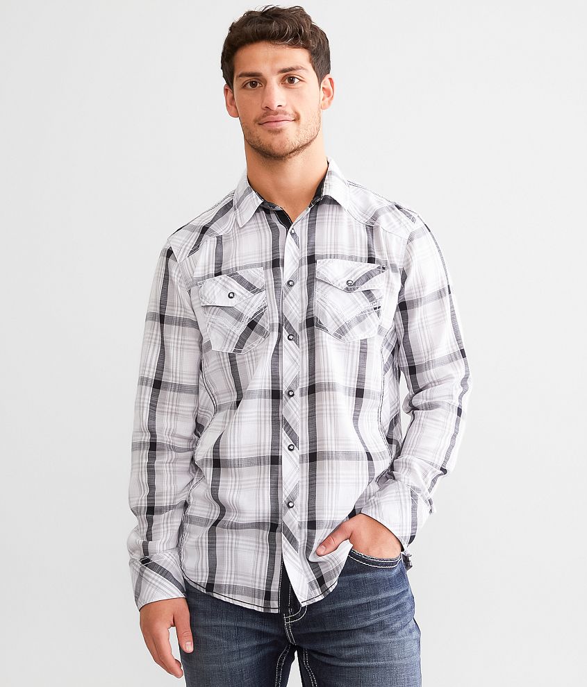 BKE Plaid Athletic Shirt front view