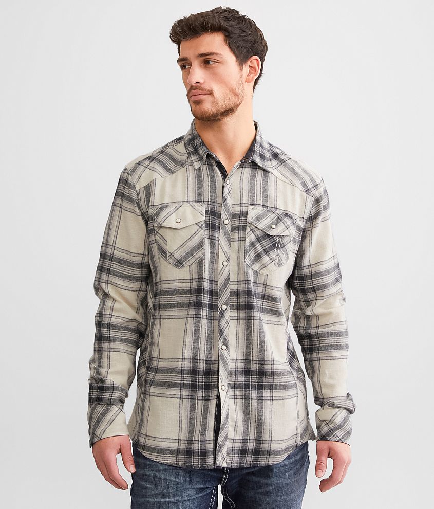 BKE Plaid Athletic Shirt front view