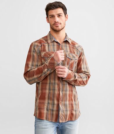 BKE Plaid Athletic Shirt front view
