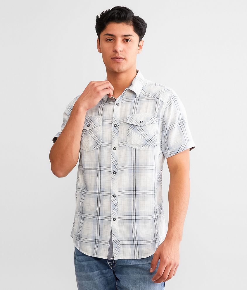 BKE Plaid Standard Shirt front view