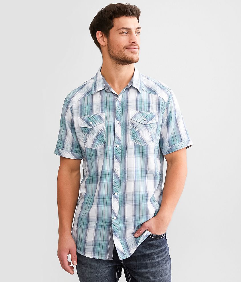 BKE Plaid Athletic Shirt front view