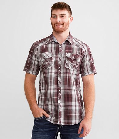BKE Plaid Athletic Shirt front view