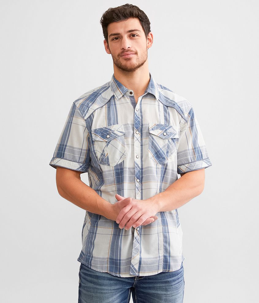 BKE Plaid Athletic Shirt front view