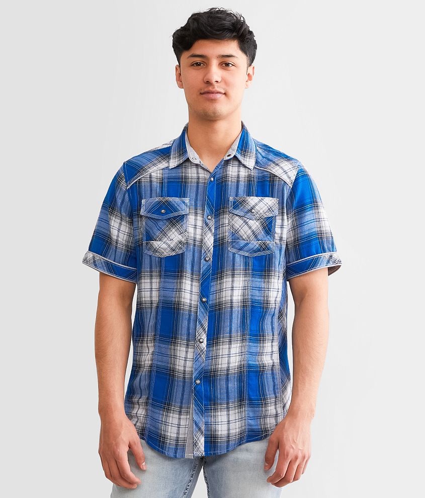 BKE Plaid Athletic Shirt front view