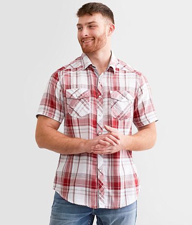 BKE Plaid Athletic Shirt front view