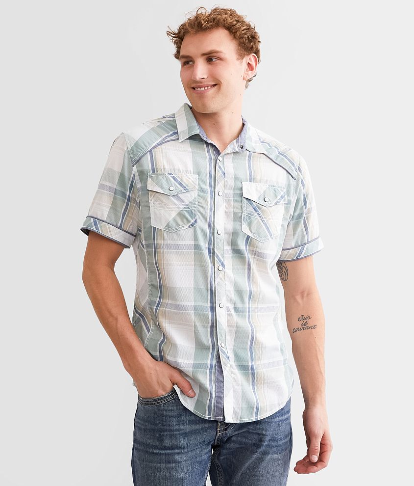 BKE Plaid Athletic Shirt front view