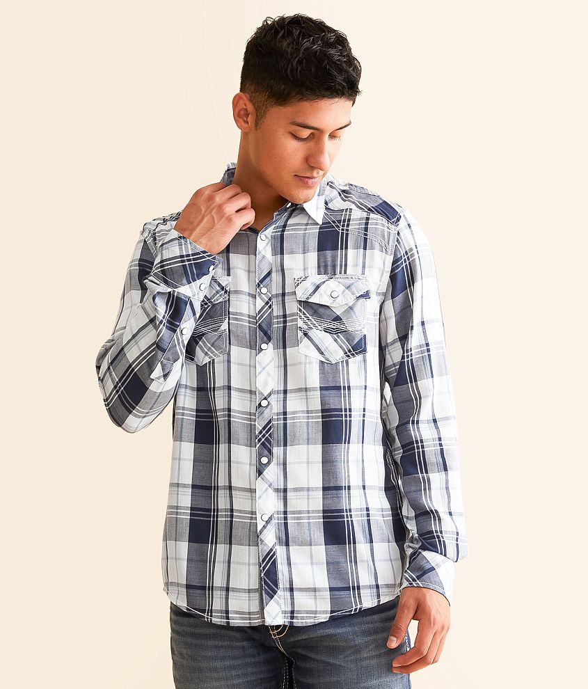 BKE Plaid Athletic Shirt front view