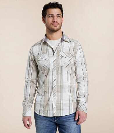 BKE Plaid Standard Shirt front view