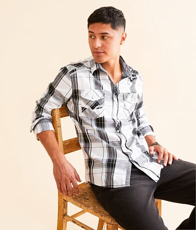 BKE Plaid Athletic Shirt front view