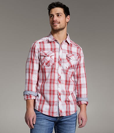 BKE Plaid Athletic Shirt front view