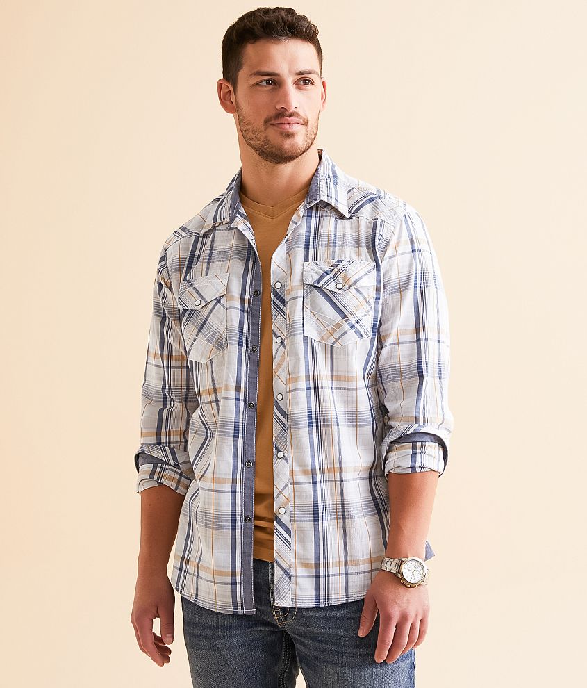 BKE Plaid Athletic Shirt front view