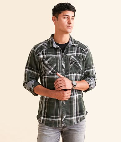 BKE Plaid Athletic Shirt front view