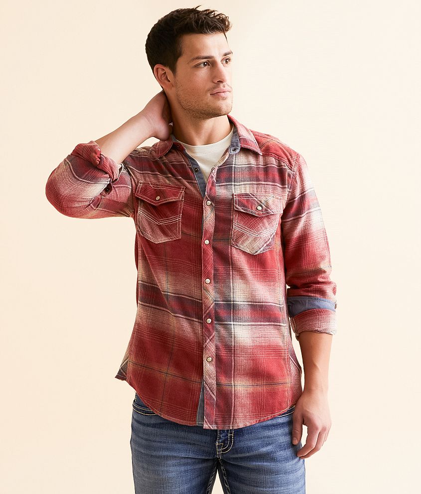 BKE Brushed Plaid Athletic Shirt