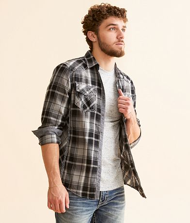 BKE Plaid Standard Shirt FULL_LEFT_SIDE