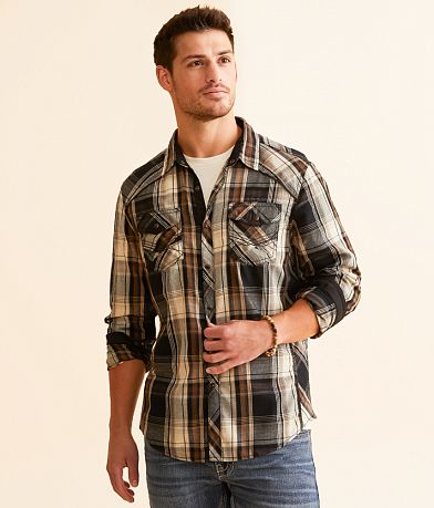 BKE Plaid Athletic Shirt front view