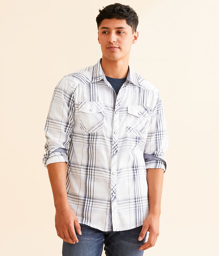 BKE Plaid Athletic Shirt front view