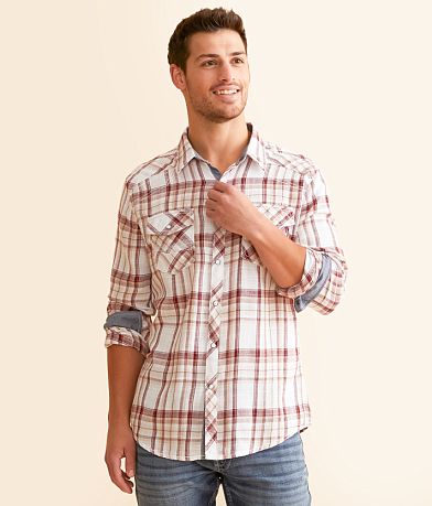 BKE Plaid Athletic Shirt front view