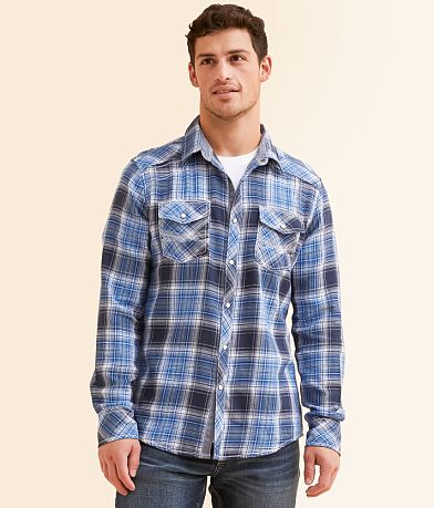 BKE Plaid Athletic Shirt front view