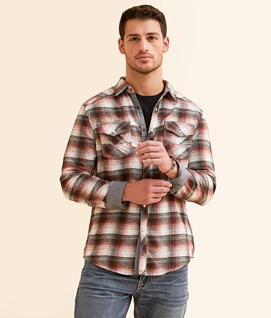 BKE Plaid Standard Shirt front view