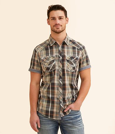 BKE Plaid Standard Shirt front view