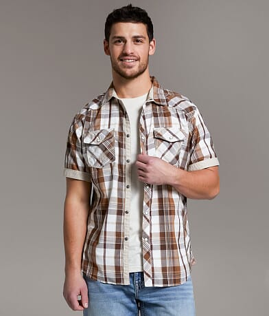 BKE Plaid Athletic Shirt front view