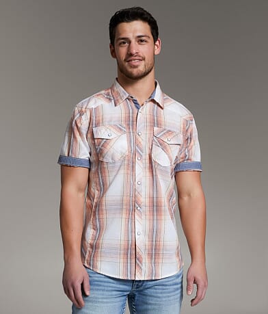 BKE Plaid Athletic Shirt front view