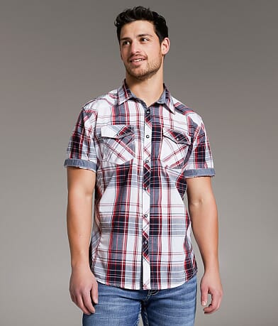 BKE Plaid Athletic Shirt front view