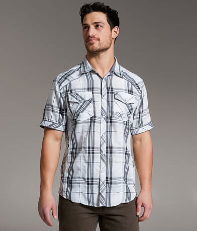 BKE Plaid Athletic Shirt front view