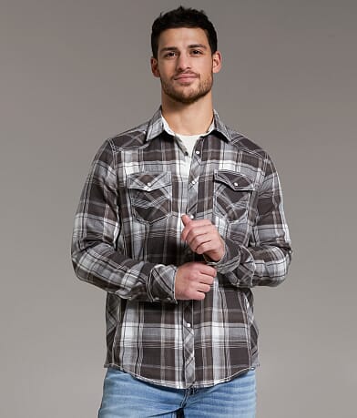 BKE Plaid Athletic Shirt front view