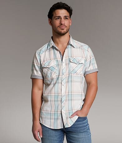 BKE Plaid Athletic Shirt front view