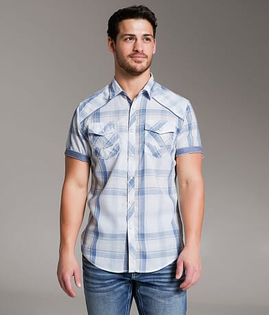 BKE Plaid Standard Shirt front view