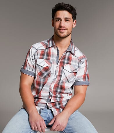 BKE Athletic Plaid Shirt front view