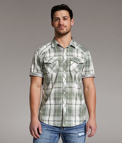 BKE Plaid Athletic Shirt front view